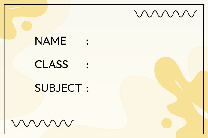 White Abstract Notebook Labels Label Template | PosterMyWall