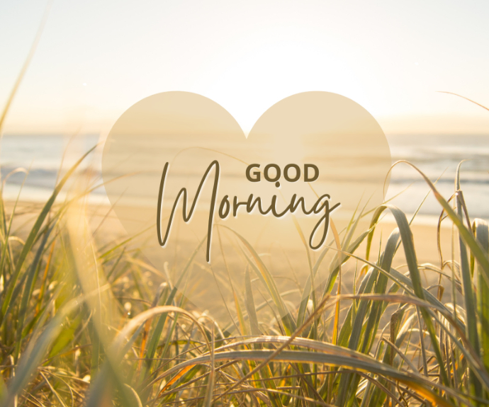White Abstract Sunrise Beach Good Morning Template – Peaceful Nature ...
