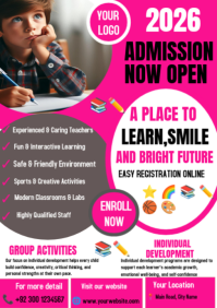 White Admissions Open For 2026 A2 template