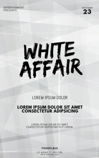 White Affair Party Flyer Template Kindle/Book Covers