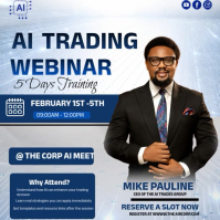White AI Trading Webinar Instagram Post Template