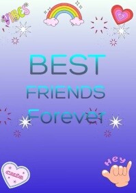 Purple Friendship Celebration A4 Template
