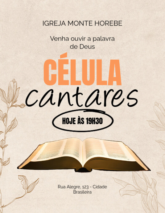 White Alegre Convite Célula Folheto (us Letter) template