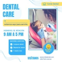 White Alegre Dental Care Publicación De Instagram template