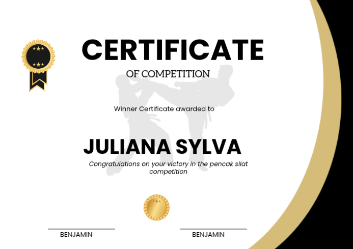 White and Black Classic Competition Winner Certificate Template ...