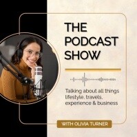 White and Black Maximalist Podcast  Instagram Post template