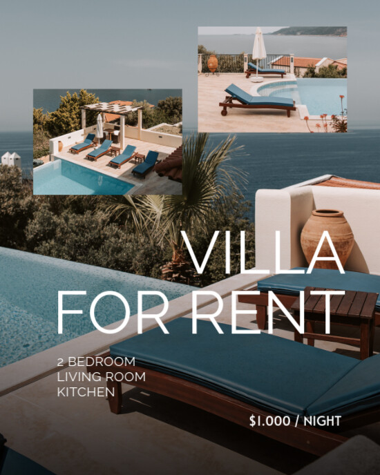 White and Black Photo Real Estate Listing Instagram Post template