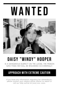 White and Black Wanted Poster template