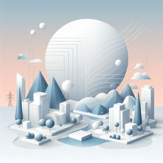 Plantilla de White and blue 3d Background Instagram Post | PosterMyWall
