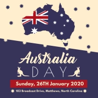 White and Blue Australia Day Invite Instagram-Beitrag template