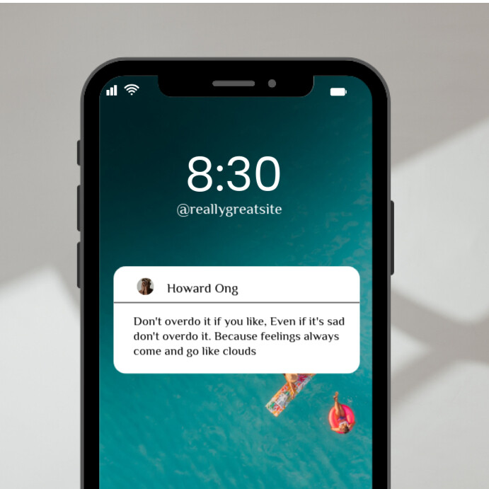 Copy of White and Blue Clean Phone Notification Facebook Post ...