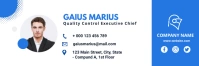 white and blue email signature headline corpo Intestazione e-mail template