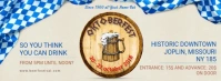 White and Blue Oktoberfest Facebook Cover Template