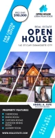 White and Blue Open House Advert Banner template