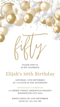 Balloons Invitation Instagram Story template