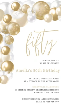 Balloons Invitation Instagram Story template