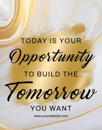 White Inspirational Quote Póster/Tablero Template