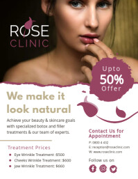 Botox Advertisement Text Examples Pink Botox Clinic Advertisement Flyer Template | PosterMyWall