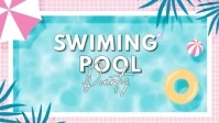White And Pink Swiming  Youtube Thumbnail template