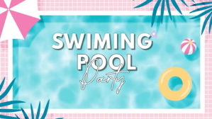 White And Pink Swiming  Youtube Thumbnail YouTube-miniature template