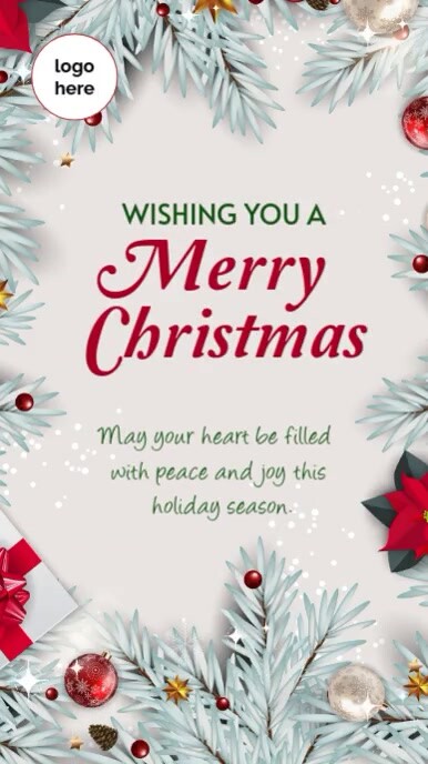 Copy of White and Red Merry Christmas Instagram Reel | PosterMyWall