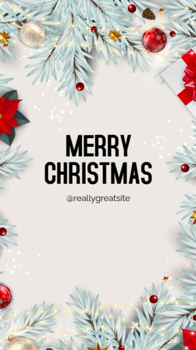 Plantilla de White And Red Merry Christmas Instagram Story | PosterMyWall
