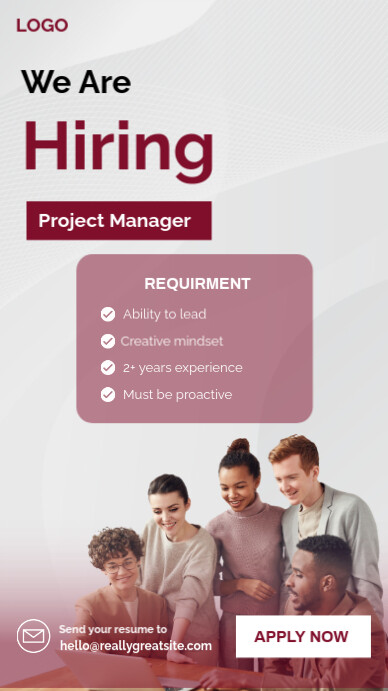 White And Wine Professional We Are Hiring Instagram Story Template ...
