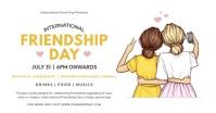 White and Yellow Friendship Day Facebook Post template