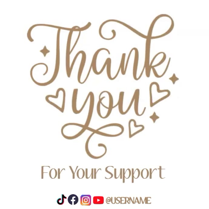 Copy of White Animated Thank You Text Instagram Post | PosterMyWall