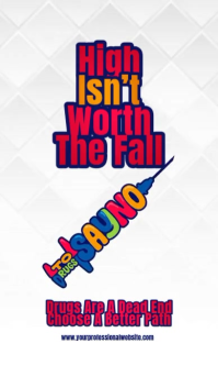 White Anti-Drug Awareness Campaign Digital Signage Video template