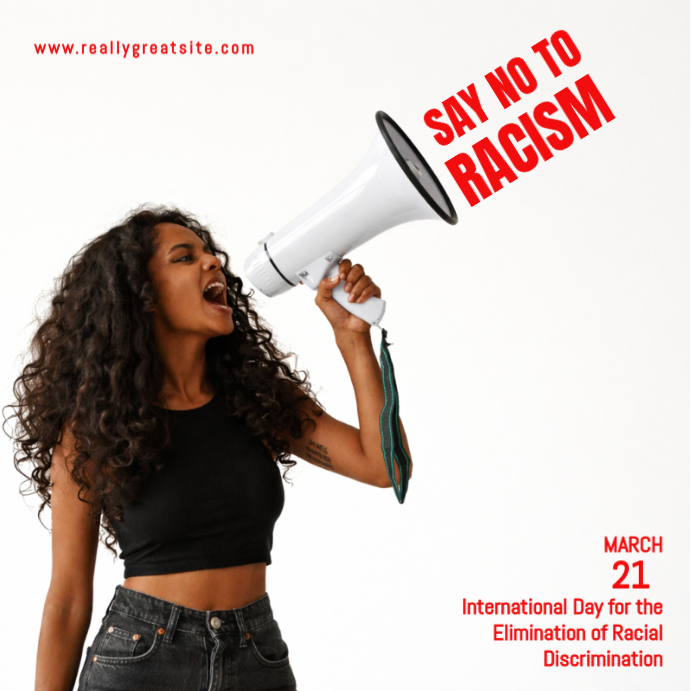 White Anti-Racism Awareness Instagram Post Template | PosterMyWall