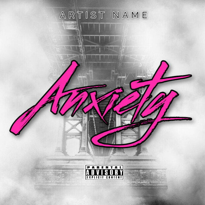 White Anxiety Song Cover Album Cover template