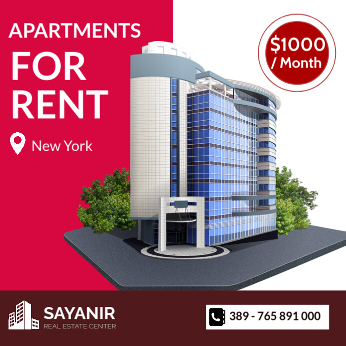 White Apartment For Rent Instagram Post Template | PosterMyWall