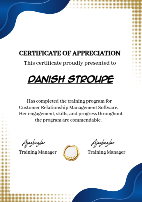 White Appreciation Certificate Design Templates A5