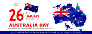 White Australia Day Facebook Cover Facebook-coverfoto template
