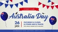 White Australia Day FB Cover Video Видеообложка профиля Facebook (16:9) template