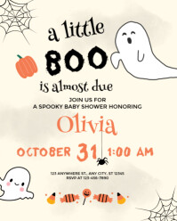 Amarillo Spooky Baby Shower Instagram Portrait Template