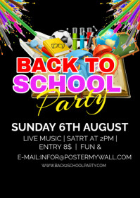 White  Back To School  A4 template
