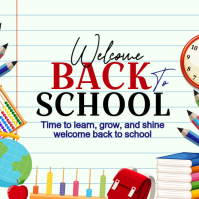 White Back to School Instagram Post template