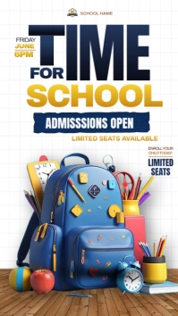 White Back To School Instagram Story template