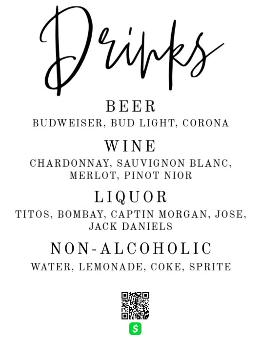 Copy of White Bar Menu Templet | PosterMyWall