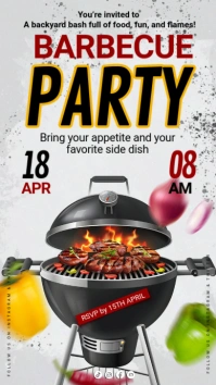 White Barbecue Party Instagram Story Instagram-Story template