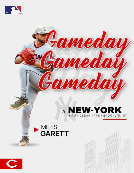 White Baseball Game Day Flyer Template | PosterMyWall