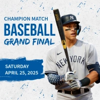 White Baseball Instagram Post template