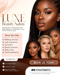 White Beauty Salon Services Instagram Portrait Video template