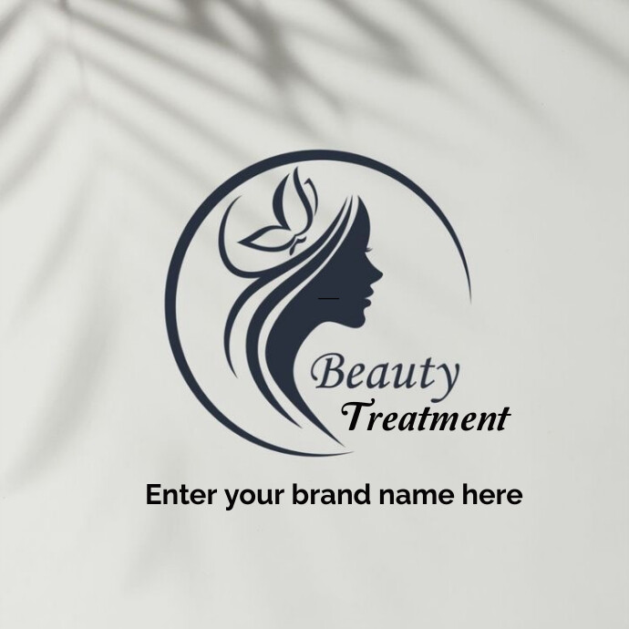 White Beauty Treatment Logo Template | PosterMyWall