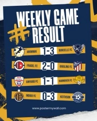 White Berbasis Daftar Football Game Result Instagram Portrait template