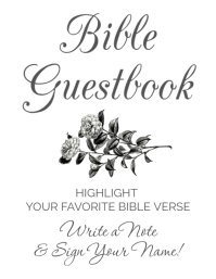 White Bible Guestbook Flyer Eucalyptus Elegant Volantino (US Letter) template