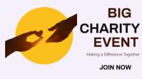 White Big Charity Affichage Numérique (16:9) template
