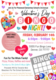 White Bingo Night Event A4 template